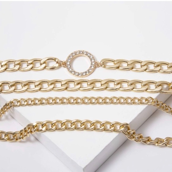 Gold Layered Cuban Chain Link Necklace - Picture 5 of 5